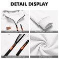 thumbnail image 6 of Men's Full Zip Hoodie Long Sleeve Casual Sweatshirt with Chest Pocket Drawstring Soft Fall Zip Up Hoodie, 6 of 6