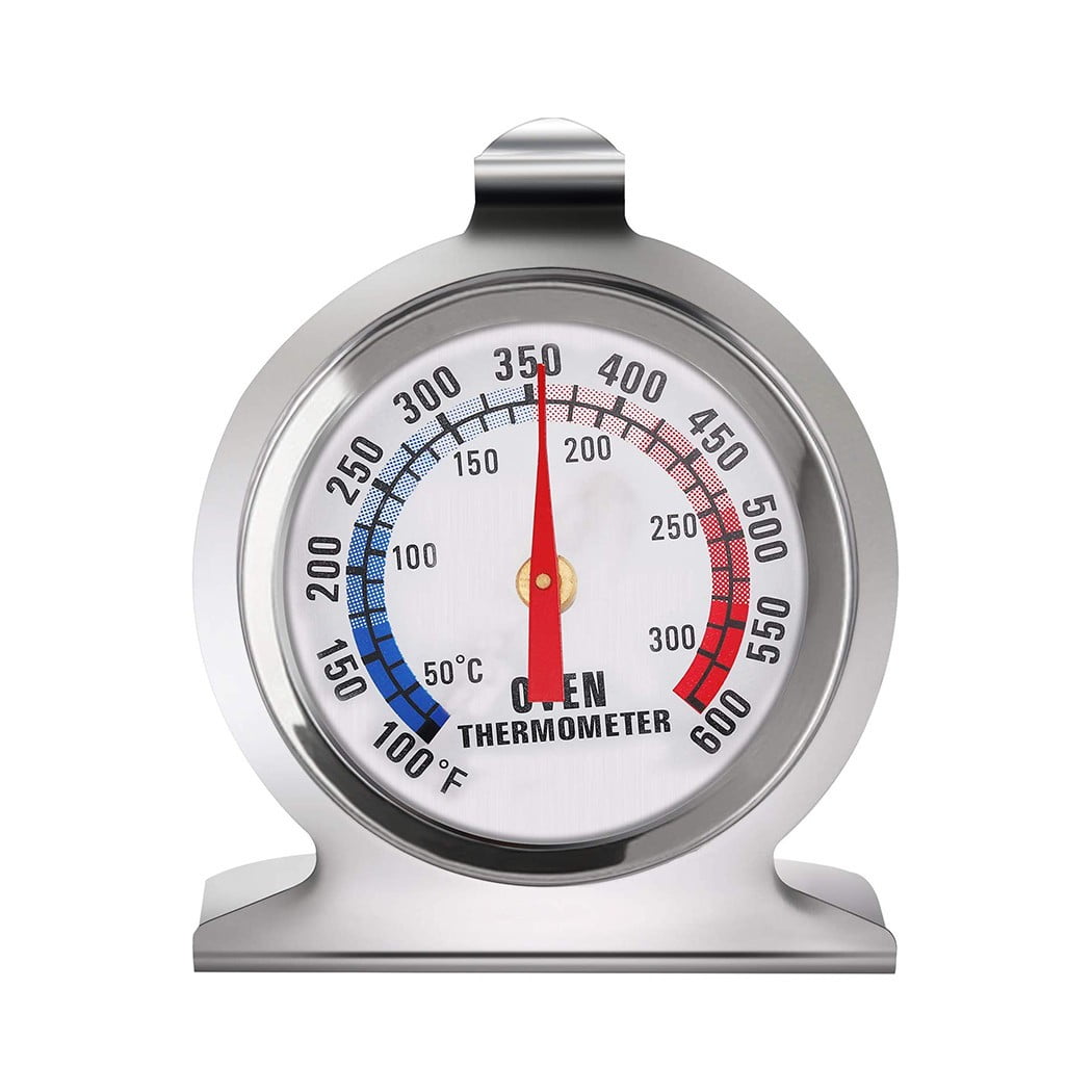 Stainless Steel Oven Thermometer Roast Thermometer Kitchen Thermometer to Measure Cooking Temperature Temperature from 50 to 300 ° C, Silver 