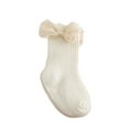 thumbnail image 4 of wsevypo Elegant Ribbed Bow Princess Socks for Toddler Girls, Suitable for Weddings, 4 of 6