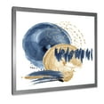 thumbnail image 2 of Designart 'Gold and Dark Blue Abstract Circle Ocean Texture' Modern Framed Art Print, 2 of 4