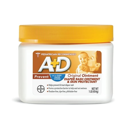 A+D Original Diaper Rash Ointment, Skin Protectant, 1 Pound (Best For Baby Rash)
