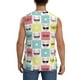 thumbnail image 4 of Balery Cute French Bulldog Camisetas sin mangas para hombre, absorbe la humedad y protege contra el mal olor.-Small, 4 of 7