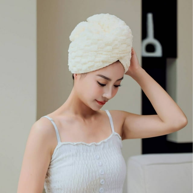 Gorro de secado de cabello de terciopelo Golden Turtle, gorro de ducha absorbente de terciopelo coral, toalla de punta cerrada de secado rápido y engrosada para limpiar la cabeza