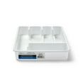thumbnail image 2 of Mainstays Plastic 5-Compartment Kitchen Drawer Organizer Tray, Silverware and Utensil Organizer for Cutlery and Flatware Storage, White, 9" x 13.5", 2 of 4