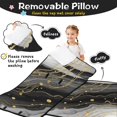 thumbnail image 3 of Black and Gold Marble Pattern Teens Toddler Nap Mat with Pillow, Sleeping Mat Bag for Preschool Daycare 60"x20", 3 of 6