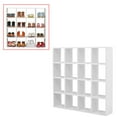thumbnail image 3 of White Mini Wooden Storage Rack Display Shelf, Dollhouse Furniture Accessory Cube Organizer -1/12 Scale White, 3 of 7