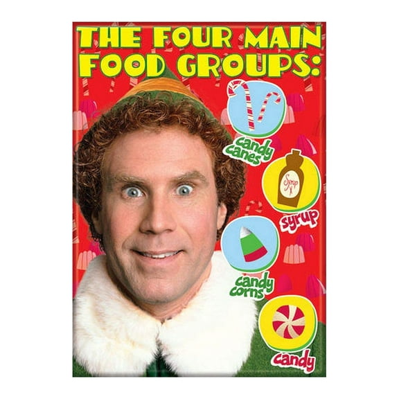 Ata-Boy Elf Four Main Food Groups Magnet