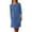 Blue, variant on Efsteb Womens Summer Dresses 2025 Crew Neck Button Tshirt Shirts Dress Comfy Short Sleeve Summer Fashion Casual Sundresses Solid Color Dresses (Blue,XXL)