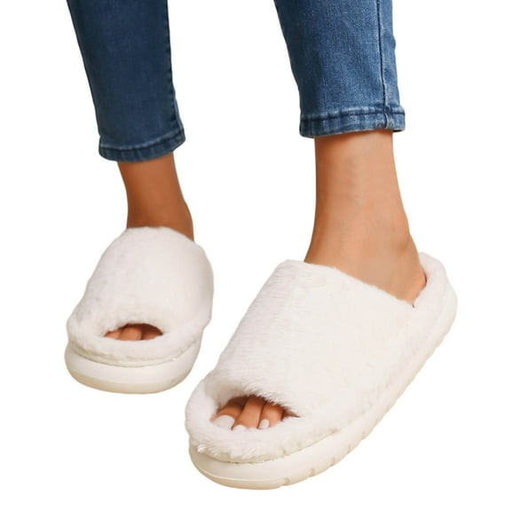 Womens Slippers Fall Slippers for Women Ladies Fashion Winter Insulation Closed Toe Flat Bottom Soft Slippers