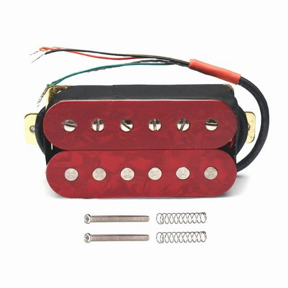 Red Pearl Electric Guitar Humbucker Adjustable Screw Dual Coil for 6 String Electric Guitar Coil Spliting Pickup N7.5K/B15K