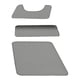 thumbnail image 4 of Alfombra de baño de 3 piezas con forma de U, antideslizante, para baño y spa gris claro, 4 of 9