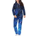thumbnail image 4 of Psesaysky Mens Jumpsuit Halloween Face Print Pajama Unisex One Piece Playsuit Adult Onesie With Hood, Size 4XL, 4 of 7