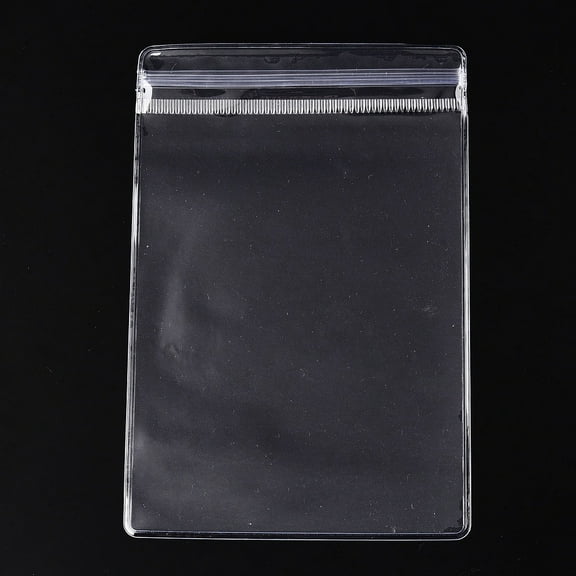 Transparent Plastic Zip Lock Bags Self Seal Bags Rectangle Clear 12x8x0.15cm