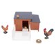 thumbnail image 1 of EeaseMX 1 juego de casa de animales simulada, modelo creativo para niños, juguete DIY, diseño de escena, accesorio, 1 of 7