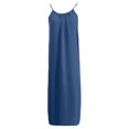 thumbnail image 3 of Women's Strap Backless Loose-fitting Resort Long Dress, 3 of 9