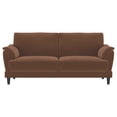 thumbnail image 3 of Selma Velvet Upholstered Crescent Arm Sofa Rust, 3 of 12