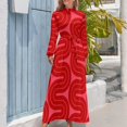 thumbnail image 4 of Vestido largo con diseño de degradado geométrico retro 918, vestidos largos para mujer, vestido sexy para mujer, vestido femenino, falda para mujer, 4 of 5