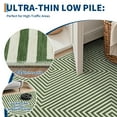 thumbnail image 7 of Garvee 6'x9' Washable Rugs Modern Abstract Striped Area Rugs, Non-Slip Contemporary Accent Rug Low Pile Indoor Geometric Carpet for Living Room Bedroom Dining Room, Green, 7 of 7