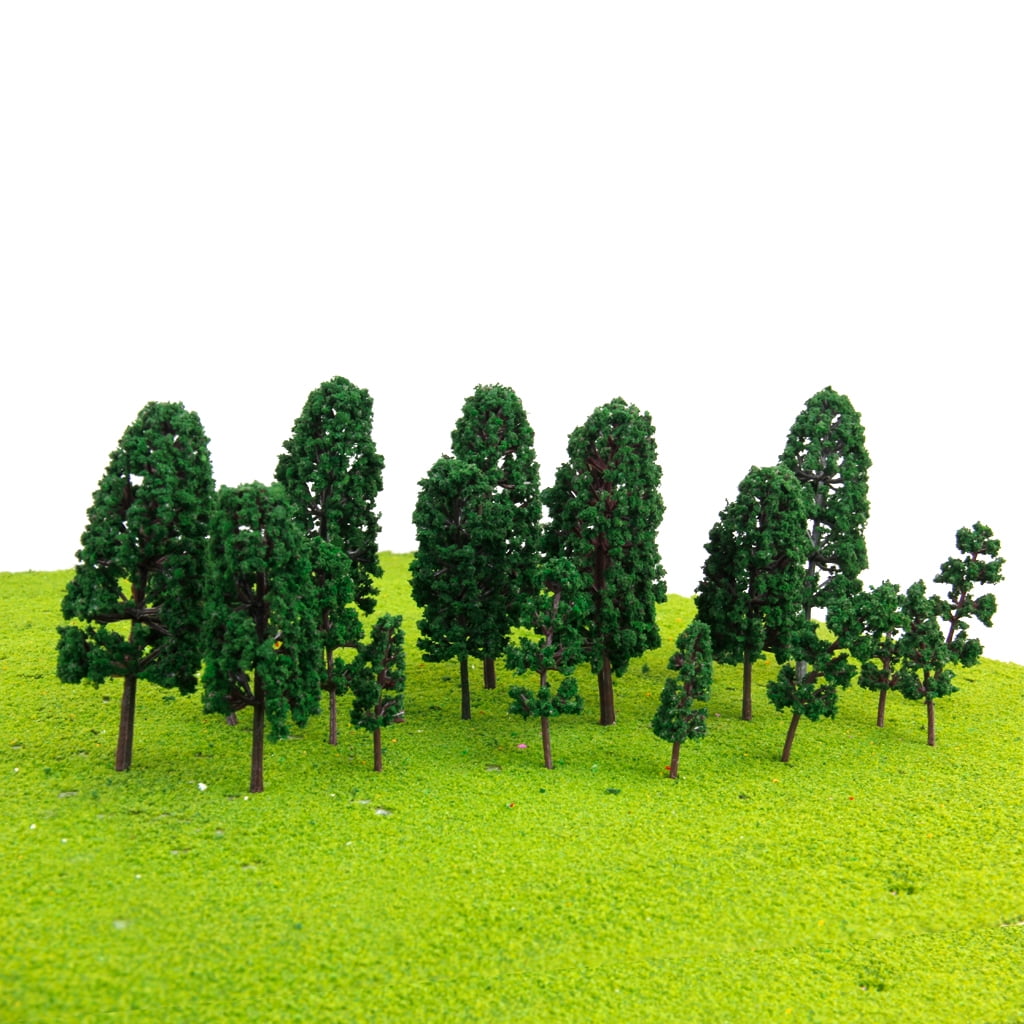 Lot 20pcs Pine Trees Model Train Scenery Wargame Layout 1:100-1:300 TT Z 