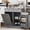 Gray, variant on AHB 13 Gallon Single Tilt Out Trash Cabinet with Shelf, Kitchen Trash Can Storage Organizer, 39.38"L x 14"W x 38.3"H, Grey