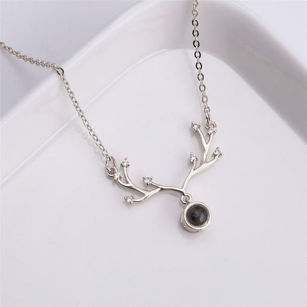 Collar para mujer, joyería para mujer, joyería para mujer, collar "Te amo" en 100 idiomas diferentes, colgante de moda, collar de mariposa