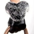 thumbnail image 4 of Visland Women Gloves Fashion Faux Leather Faux Fur Anti slip Winter Hand Warm Mittens for Cycling Skiing Climbing, 4 of 7