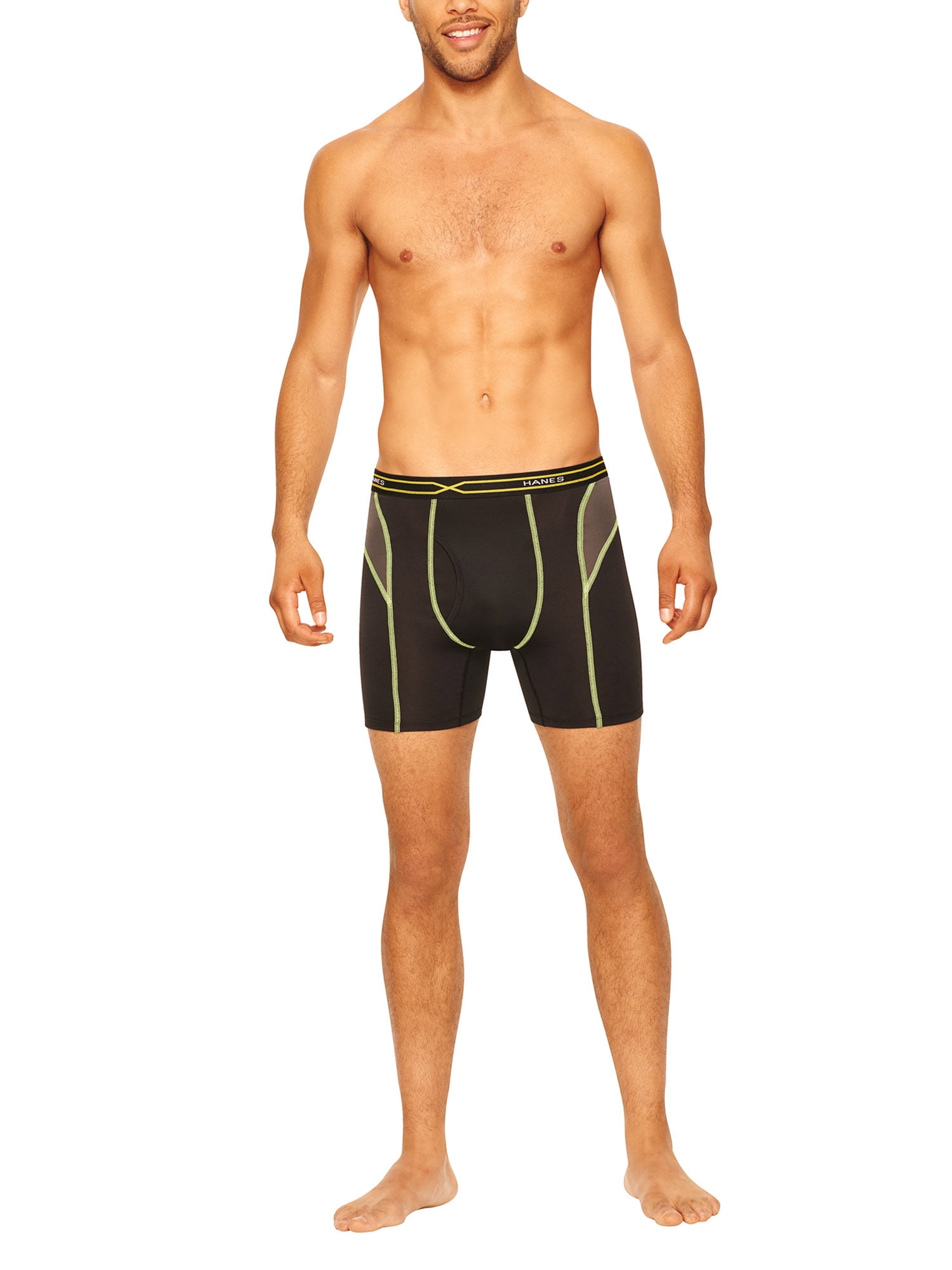 Hanes Men's 3-pack Active Cool X-temp Long Leg Boxer Assorted Size X-large U4y for sale online