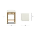 thumbnail image 7 of Jennifer Taylor Home Lucia 25.5" Backless Upholstered Counter Stool with Resin Rattan Frame, Ivory White Boucle, 7 of 7