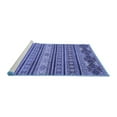 thumbnail image 2 of Ahgly Company Machine Washable Indoor Round Oriental Blue Modern Area Rugs, 5' Round, 2 of 4