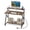 Rustic Brown, variant on Costway Rolling Computer Desk with Charging Station Monitor Stand Storage Shelf for Writing Rustic Brown
