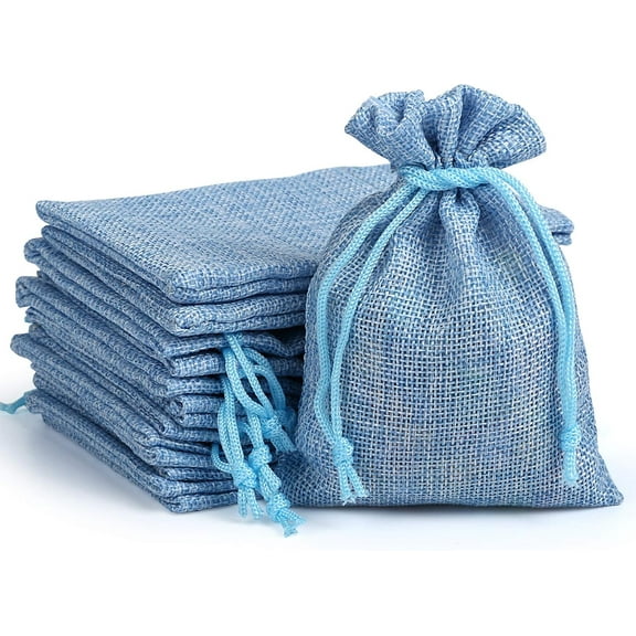 24pcs Burlap Bags with Drawstring Linen Gift Bags Jewelry Pouches Sacks for Wedding, Party Favors, DIY Craft, Presents, 4 x 6 Inch