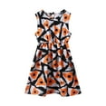thumbnail image 3 of Ahuyic Little Girl Dresses,Summer Casual Dresses for Kids,Fashion Girls' Summer New Short Sleeve Ruffled Round-Neck Printed Dress Dress Sweet Tank Top Dress, 3 of 4