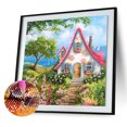 thumbnail image 2 of Cuadros Decorativos 5D House Flowers in the Garden Series Pintura de diamante redondo Ndcxsfigh Nuevos Originales, 2 of 9