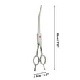thumbnail image 4 of Unique Bargains Dog Grooming Scissors with Ergonomic Handle Upper Bend Shears Curved Shears for Pets 7.5" Silver Tone, 4 of 7