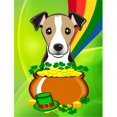 thumbnail image 1 of Carolines Treasures BB2005CHF Jack Russell Terrier St. Patricks Jour Toile Maison Drapeau, 1 of 4