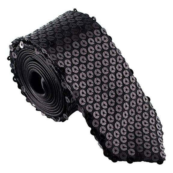 Mens Tie Sequined Men's And Women's Sequined Tie Formal Wedding Evening Party Performance Stage Head Ties for Men Seamless Hair Ties for Women Thick Hair 3 Thick Toddler Girls