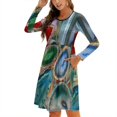 thumbnail image 1 of Robe à Motif Cristal-Multicolore Col Carré Robe d'Été Douce Femmes Élégante Robe à Imprimé Halter Géode Géode Cristal, 1 of 5