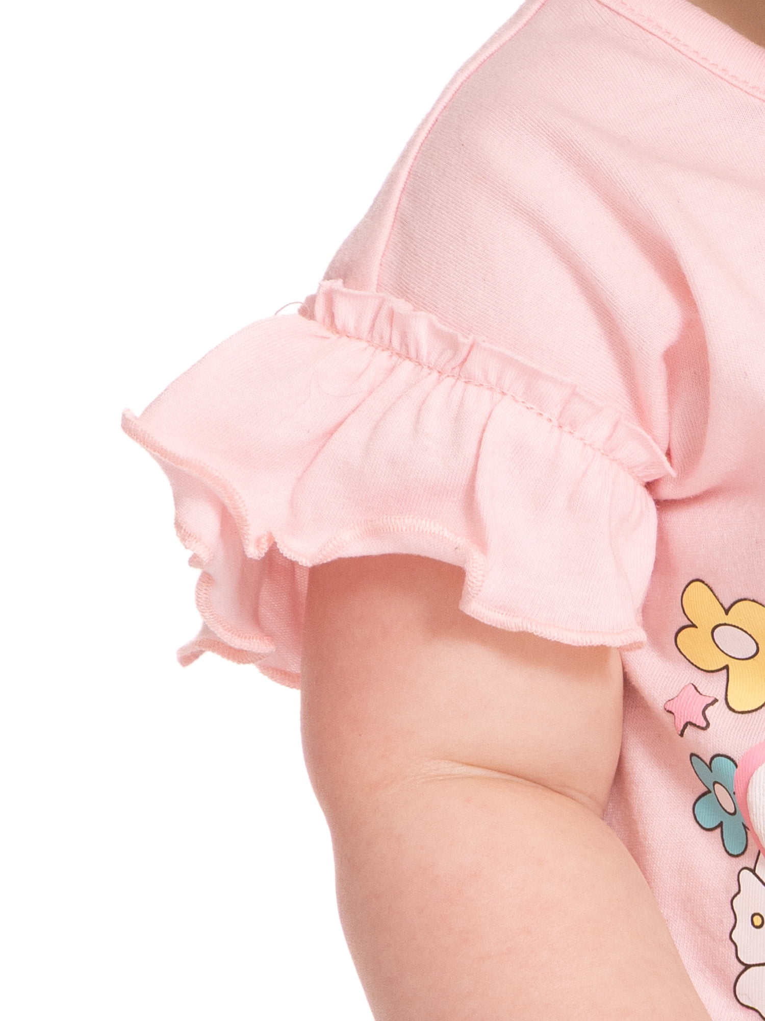 Barbie Baby Girls Ruffle Top and Flare Leggings with Bow Headband Set, 3-Piece, Sizes 0/3M-24M