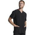 thumbnail image 4 of Dickies EDS Essentials Scrubs Top for Men V-Neck Plus Size DK645, 2XL, Black, 4 of 7