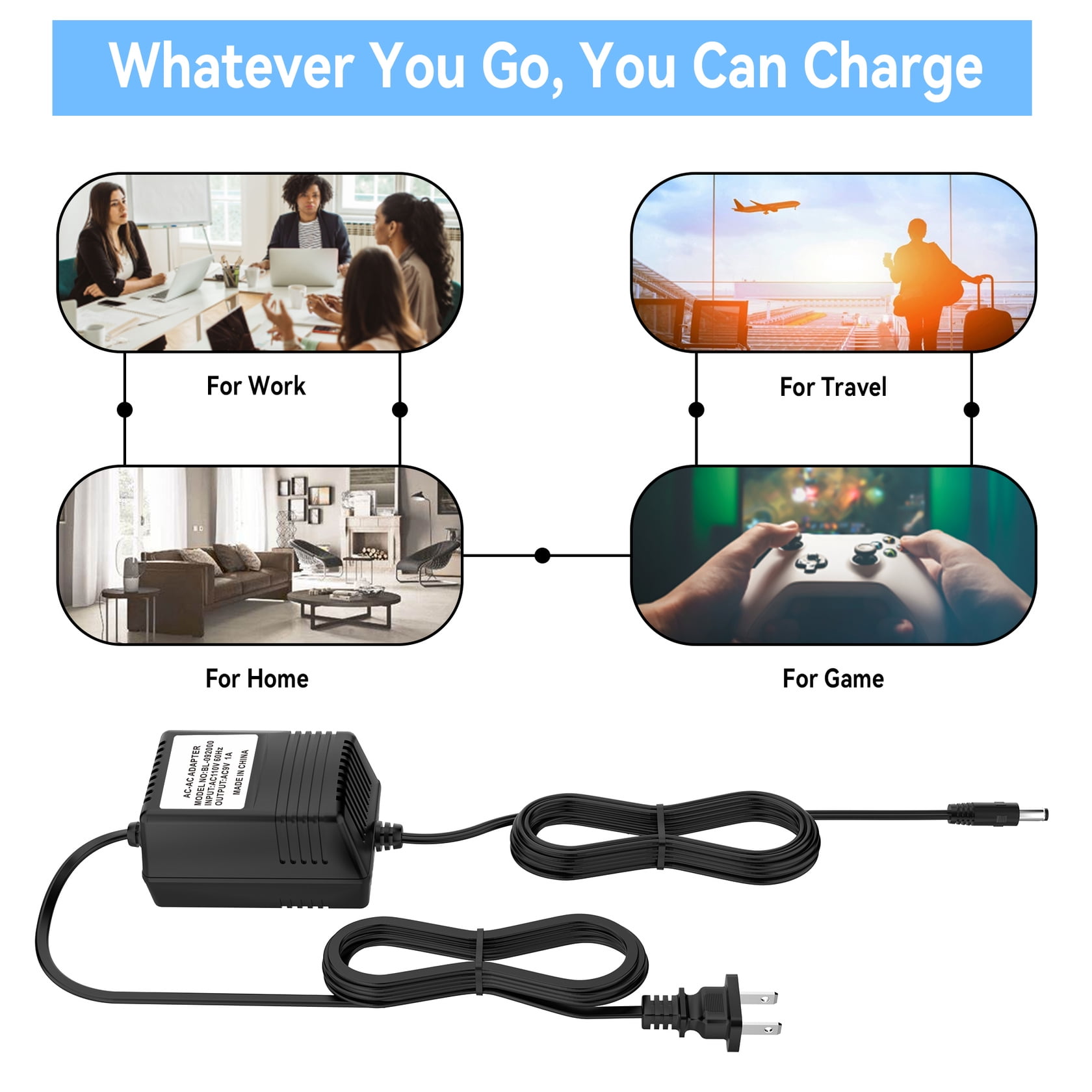 XMHEIRD AC / AC Adapter Compatible with Behringer MINIMIC MIC800 Microphone Modeling Preamp Power Supply Cord Cable PS Wall Home Charger Mains PSU
