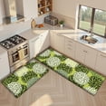thumbnail image 2 of Kitchen Mats Set of 2 Cushioned Anti Fatigue Kitchen Rugs Non Slip Waterproof Kitchen Runner Memory Foam Floor Mat Comfort Standing Mat for Sink,Office,Laundry, Green, 2 of 3