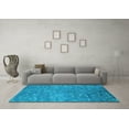 thumbnail image 3 of Ahgly Company Indoor Round Oriental Light Blue Industrial Area Rugs, 3' Round, 3 of 4