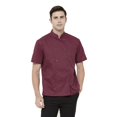 thumbnail image 1 of TOPTIE Short Sleeve Chef Coat Jacket Red Lightweight Button Chef Uniform, 1 of 9