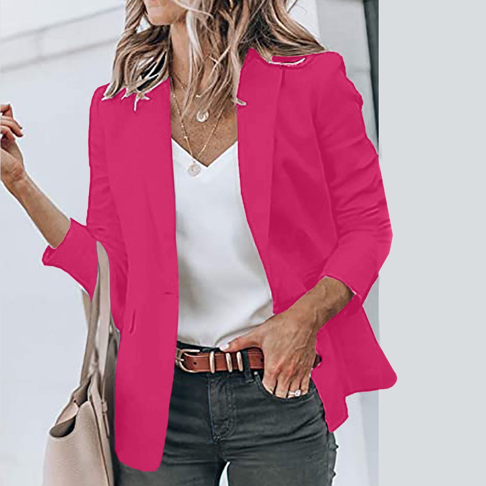 Jessica Alba Hot Pink Stylish Cropped Leather Jacket | Women Pink Biker  Jacket | eBay
