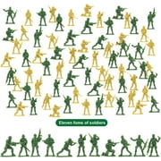 TOY Life Army Men Toys for Boys, Toy Soldiers Army Toys Plastic Green Army Men Army Action Figures Military Toys, Die Cast Metal Military Vehicles with a Bag Toy Helicopter, Halloween Prizes for Kids