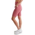 thumbnail image 6 of Turtle Bay New York Womens High Waist Double Knit Cycle Shorts with Pockets, 6 of 8