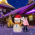 thumbnail image 4 of Costway 4 FT Inflatable Christmas Snowman Blow-up Decoration with 360° Rotating LED Lights, 4 of 10