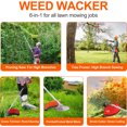 thumbnail image 4 of Floseru Gas Weed Eater 6 in 1 Hedge Trimmer Grass Trimmer, 52cc 2 Cycle Weed Wacker with Anti-Slip Handle Brush Cutter Garden Tools Edger Lawn Tool, 4 of 13