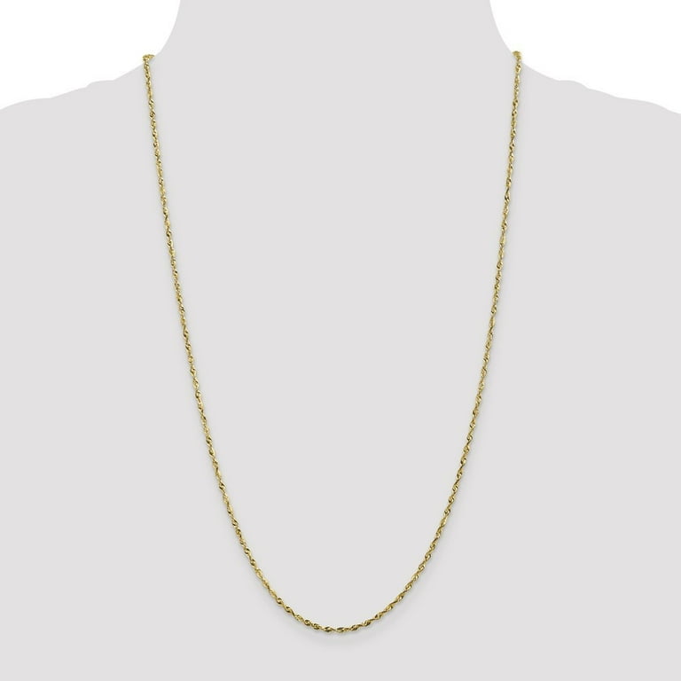 10k Yellow Gold Valu-plus Sparkle-Cut Lightweight Chain