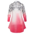 thumbnail image 3 of Rosegal Women's Plus Size Ombre Snake Print Button Up Tunic Shirt, 3 of 5